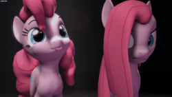 Size: 640x360 | Tagged: safe, artist:fishimira, pinkie pie, earth pony, pony, 3d, abuse, animated, butt jiggle, cycle of abuse, female, headbob, loop, mare, multeity, perfect loop, pinkamena diane pie, pinkiebuse, punch, self abuse, self ponidox, source filmmaker, tongue out