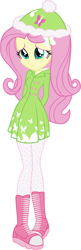 Size: 2717x8357 | Tagged: safe, artist:redillita, fluttershy, equestria girls, clothes, hands behind back, simple background, solo, white background, winter outfit