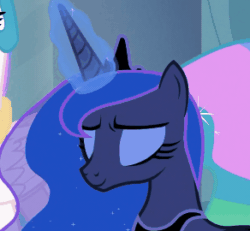 Size: 292x270 | Tagged: safe, screencap, princess celestia, princess luna, alicorn, pony, the ending of the end, animated, cropped, crown, crying, cute, duo, duo female, ethereal mane, female, gif, glowing horn, horn, jewelry, lunabetes, magic, mare, regalia, smiling, solo focus, tears of joy, telekinesis, tissue