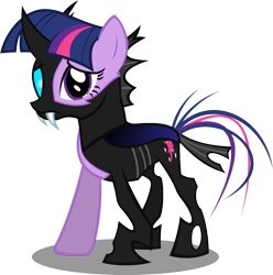 Size: 936x942 | Tagged: safe, artist:zacatron94, derpibooru import, twilight sparkle, changeling, changelingified, solo