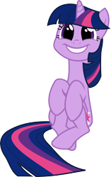 Size: 3000x4770 | Tagged: dead source, safe, artist:poniesplease, derpibooru import, twilight sparkle, unicorn twilight, pony, unicorn, feeling pinkie keen, curled up, cute, faic, female, grin, happy, mare, simple background, sitting, smiling, solo, squee, transparent background, twiabetes, vector