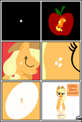 Size: 3254x4837 | Tagged: safe, artist:gutovi, applejack, earth pony, pony, comic:why me!?, absurd resolution, apple, comic, dream, female, food, mare, solo