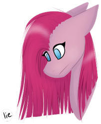 Size: 265x326 | Tagged: safe, artist:yourbestnightmaree, pinkie pie, earth pony, pony, bust, pinkamena diane pie, portrait, simple background, solo, transparent background