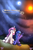 Size: 2000x3000 | Tagged: safe, artist:wolfmask, princess celestia, princess luna, alicorn, pony, unicorn, fanfic:sister solstice, cewestia, fanfic, female, filly, moon, pink-mane celestia, rooftop, stargazing, stars, sun, woona, young celestia, young luna, younger