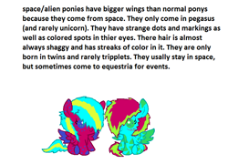 Size: 782x564 | Tagged: safe, artist:cupcakedog, oc, oc only, alien, foal, headcanon, meta, reference, text