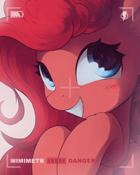 Size: 1600x2000 | Tagged: safe, artist:freeedon, pinkie pie, earth pony, pony, camera shot, cute, cuteness overload, diapinkes, female, hnnng, looking at you, mare, photo, smiling, solo