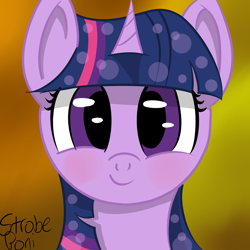 Size: 2000x2000 | Tagged: safe, artist:strobeponi, derpibooru import, twilight sparkle, smiling, solo