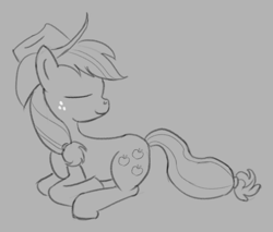 Size: 837x714 | Tagged: safe, artist:sycreon, applejack, earth pony, pony, female, mare, sketch, solo