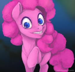 Size: 2228x2146 | Tagged: safe, artist:ronniesponies, pinkie pie, earth pony, pony, creepy, creepy smile, smiling, solo