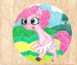 Size: 2172x1833 | Tagged: safe, artist:eternaljonathan, pinkie pie, original species, colored, crayon, harpy pony, scope, species swap, traditional art