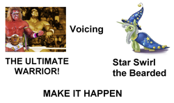 Size: 1790x1070 | Tagged: safe, star swirl the bearded, exploitable meme, harsher in hindsight, make it happen, meme, meta, the ultimate warrior, wwe, wwf