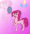 Size: 2730x3022 | Tagged: safe, artist:tincantim, pinkie pie, earth pony, pony, balloon, cutie mark, solo, zoom layer