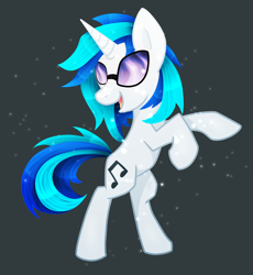 Size: 1372x1489 | Tagged: safe, artist:zmei-kira, dj pon-3, vinyl scratch, pony, unicorn, smiling, solo