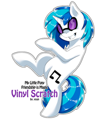 Size: 500x633 | Tagged: safe, artist:yoonny92, dj pon-3, vinyl scratch, pony, unicorn, female, horn, mare, solo