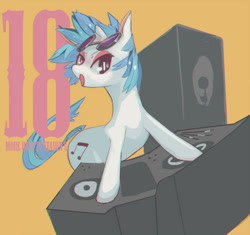 Size: 500x469 | Tagged: safe, artist:tc, dj pon-3, vinyl scratch, pony, unicorn, countdown, female, horn, mare, white coat