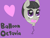 Size: 500x375 | Tagged: safe, artist:askkensake, octavia melody, earth pony, pony, ask balloon octavia, balloon pony, cute, heart, inanimate tf, purple background, simple background, smiling, solo, tavibetes, transformation, wat