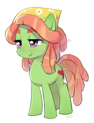 Size: 317x414 | Tagged: safe, artist:baekgup, tree hugger, earth pony, pony, make new friends but keep discord, cute, female, huggerbetes, mare, simple background, smiling, solo, white background