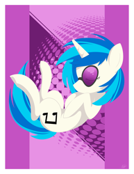 Size: 2550x3300 | Tagged: safe, artist:anon3mau5, dj pon-3, vinyl scratch, pony, unicorn, eyes closed, floating, solo