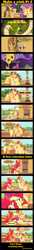 Size: 2931x21769 | Tagged: safe, artist:vector-brony, apple bloom, applejack, bright mac, pear butter, oc, earth pony, pony, comic:make a wish, the perfect pear, brightbutter, comic, crying, dragon ball z, fading, female, good end, male, reunion, shenron, shipping, straight, transparent