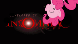 Size: 1366x768 | Tagged: artist needed, safe, edit, pinkie pie, earth pony, pony, eating, insomniac games