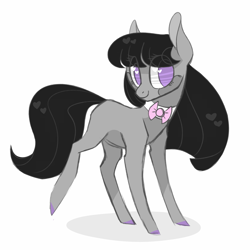 Size: 1063x1062 | Tagged: safe, artist:jellybeanbullet, octavia melody, earth pony, pony, bowtie, looking at you, simple background, solo
