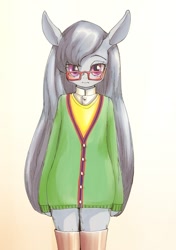 Size: 1024x1453 | Tagged: safe, artist:unousaya, octavia melody, anthro, glasses, solo