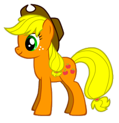 Size: 401x415 | Tagged: safe, artist:ra1nb0wk1tty, applejack, earth pony, pony, pony creator, female, freckles, mare, simple background, solo, transparent background