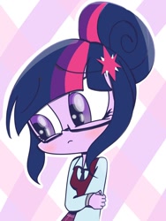 Size: 1024x1365 | Tagged: safe, artist:poa, derpibooru import, sci-twi, twilight sparkle, equestria girls, blushing, cute, glasses, nervous, shy, solo, twiabetes