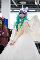 Size: 1440x2160 | Tagged: safe, princess celestia, human, 2019, clothes, cosplay, costume, derpfest, irl, irl human, photo