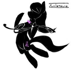 Size: 732x719 | Tagged: safe, artist:divided-s, octavia melody, earth pony, pony, backwards cutie mark, silhouette, solo