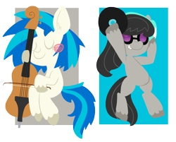 Size: 858x689 | Tagged: safe, artist:typhwosion, dj pon-3, octavia melody, vinyl scratch, earth pony, pony, simple background, transparent background