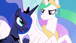 Size: 1920x1080 | Tagged: safe, screencap, princess celestia, princess luna, alicorn, pony, between dark and dawn