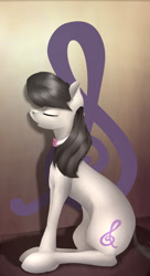 Size: 1520x2800 | Tagged: safe, artist:limchph2, octavia melody, earth pony, pony, female, gradient background, mare, solo