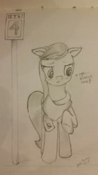 Size: 720x1280 | Tagged: safe, artist:epluribusmodem, octavia melody, earth pony, pony, clothes, scarf, solo, traditional art