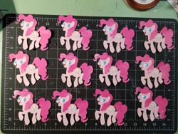 Size: 1280x960 | Tagged: safe, artist:sparkynekomi, pinkie pie, earth pony, pony, craft, happy, multeity, papercraft, smiling, solo, too much pink energy is dangerous, traditional art