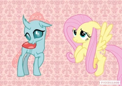 Size: 1024x720 | Tagged: safe, fluttershy, ocellus, changedling, changeling, pegasus, pony, emotions, kindness, wings