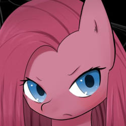 Size: 400x400 | Tagged: safe, artist:91o42, pinkie pie, earth pony, pony, bust, female, looking at you, mare, pinkamena diane pie, solo