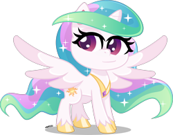 Size: 4000x3125 | Tagged: safe, artist:orin331, princess celestia, alicorn, pony, my little pony: pony life, absurd resolution, cute, cutelestia, digital art, female, jewelry, mare, missing accessory, regalia, simple background, smiling, solo, transparent background