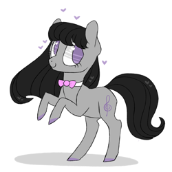 Size: 1280x1279 | Tagged: safe, artist:jellybeanbullet, octavia melody, earth pony, pony, heart, heart eyes, looking at you, rearing, simple background, smiling, solo, white background, wingding eyes