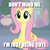 Size: 743x743 | Tagged: safe, edit, edited screencap, screencap, fluttershy, pegasus, pony, non-compete clause, cropped, cute, dialogue, image macro, meme, shyabetes, sitting, solo