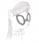 Size: 639x719 | Tagged: safe, artist:barryfrommars, octavia melody, earth pony, pony, bowtie, glasses, monochrome, solo, traditional art, vinyl's glasses