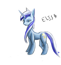 Size: 1020x1080 | Tagged: safe, artist:elisa, minuette, pony, simple background, solo, white background