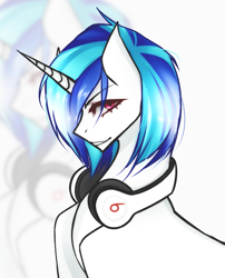 Size: 1709x2112 | Tagged: safe, artist:cristate, dj pon-3, vinyl scratch, pony, unicorn, female, horn, mare, solo