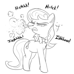 Size: 1498x1498 | Tagged: safe, artist:silverwing, octavia melody, earth pony, pony, female, fetish, nose wrinkle, nostril flare, sick, sneeze cloud, sneezing, sneezing fetish, solo