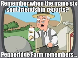 Size: 500x376 | Tagged: safe, family guy, meme, meta, pepperidge farm, pepperidge farm remembers, text