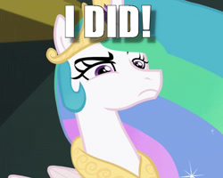 Size: 867x695 | Tagged: safe, edit, edited screencap, screencap, princess celestia, better together, equestria girls, forgotten friendship, caption, celestia is not amused, cropped, glare, image macro, now you fucked up, reaction image, solo, text, unamused