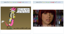 Size: 535x284 | Tagged: safe, discord, human, irl, lauren faust, meta, photo