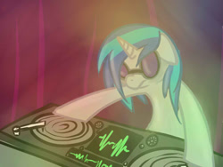 Size: 640x480 | Tagged: safe, artist:wrathmo, dj pon-3, vinyl scratch, pony, unicorn, 30 minute art challenge, solo, turntable