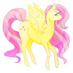 Size: 2311x2291 | Tagged: safe, artist:fernybee, fluttershy, pegasus, pony, female, mare, simple background, solo, white background