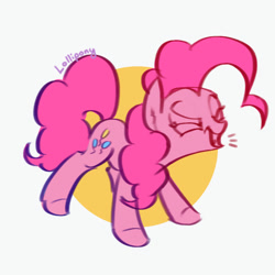 Size: 800x800 | Tagged: safe, artist:lollipony, pinkie pie, earth pony, pony, simple background, solo, white background